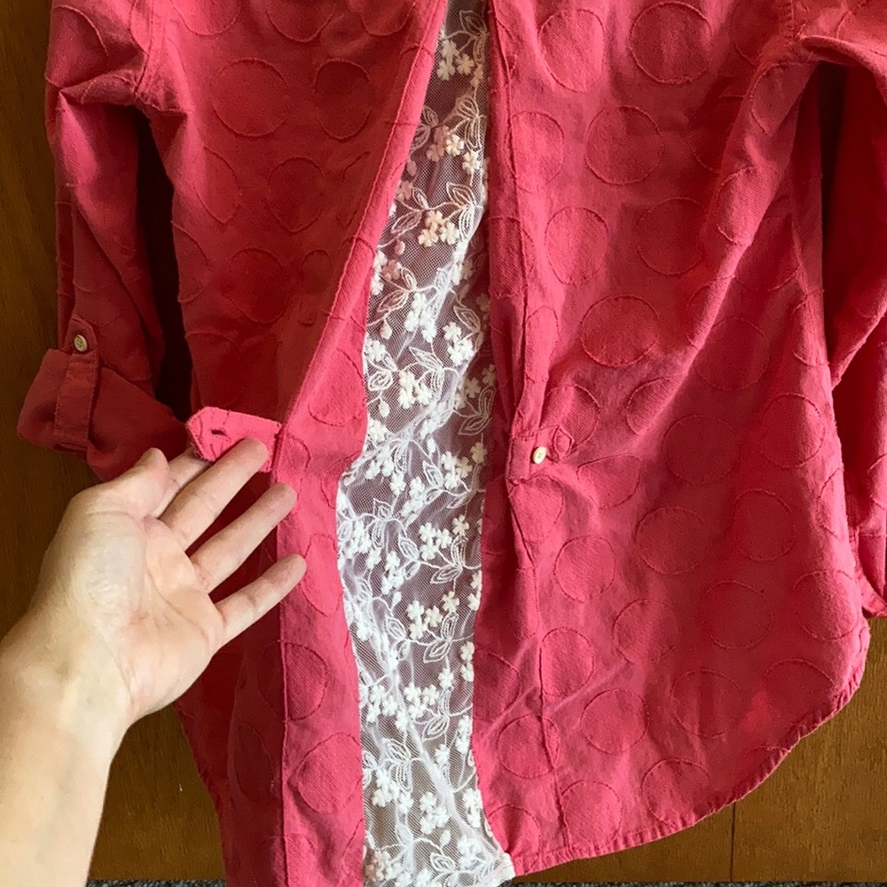 Three Quarter Button Down Top From Anthropology - image 5